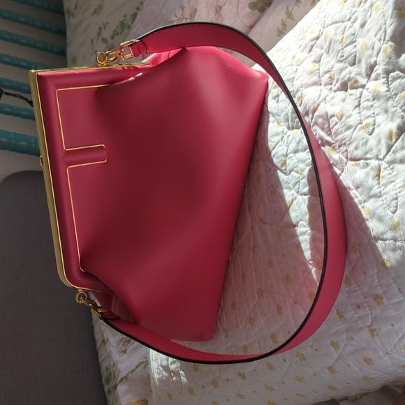 Fendi First Nappa Leather Clutch Fuchsia rare color - Picture 12 of 17
